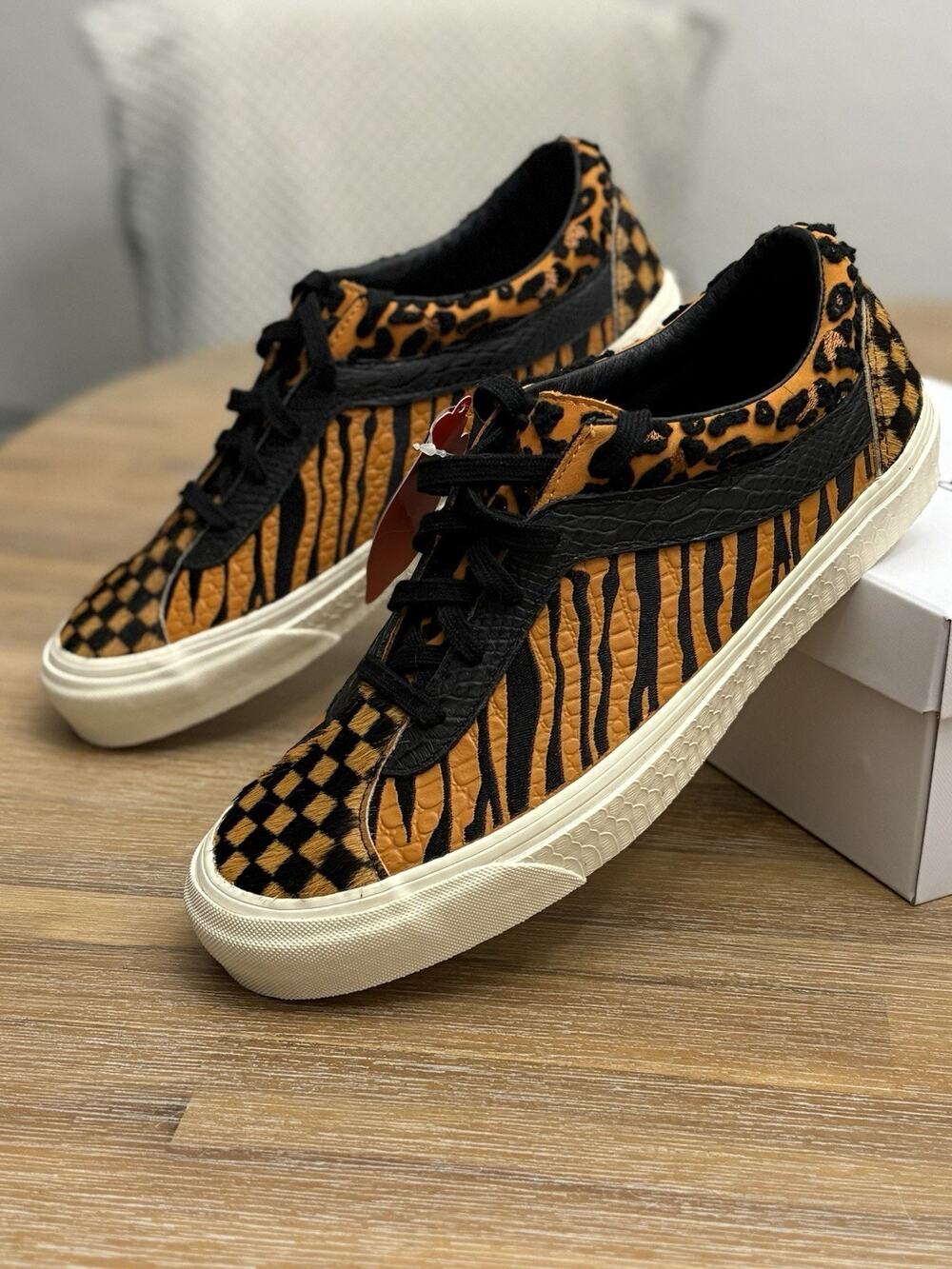 Vans X Billy's Bold NI Skate Shoes Mens US 10 Wild Animals Mixed Media Orange